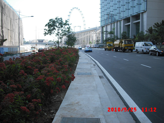 Completed Center Median Drain And Road
